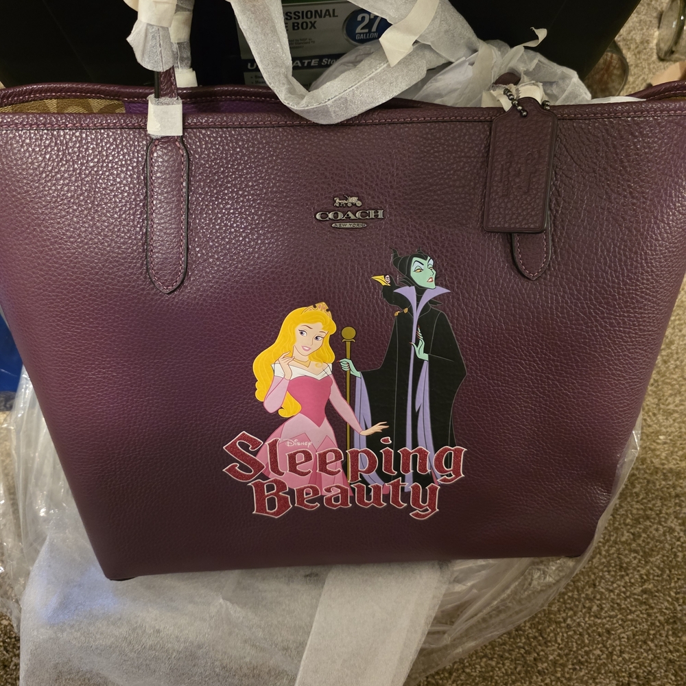 Coach Disney Sleeping Beauty Purple Tote